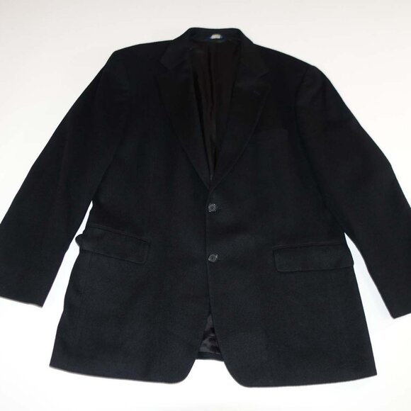 Brooks Brothers Men's 100% Cashmere Sport Coat Size 42 Regular Black Jacket 42R